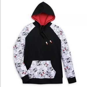 Disney Mickey and Minnie Mouse Newsprint Hoodie